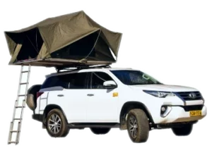 Toyota Fortuner Camping Rental ready for an adventure in Namibia's wilderness, perfect for couples.