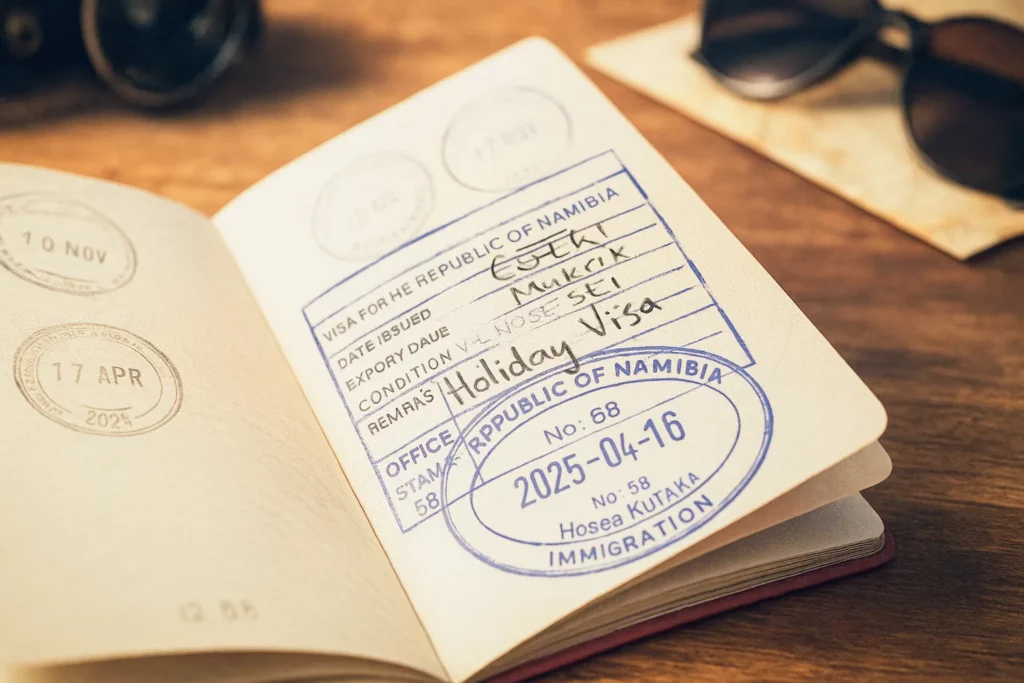 visum namibia reisepass auszug